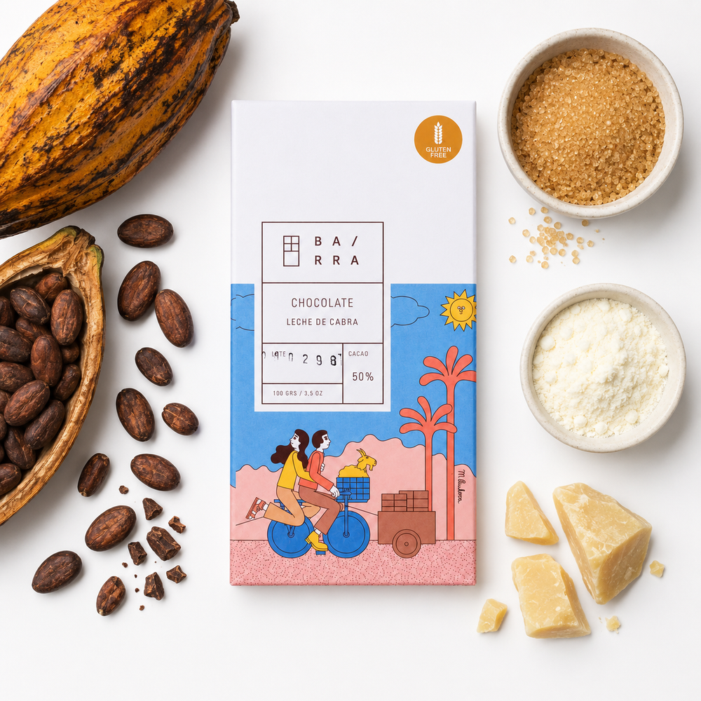 Leche de cabra – Barra Chocolate 50% Cacao 100grs