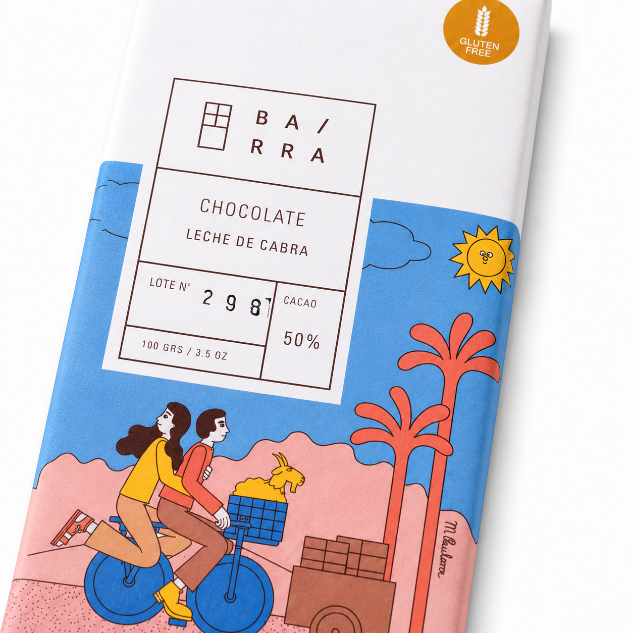 Leche de cabra – Barra Chocolate 50% Cacao 100grs
