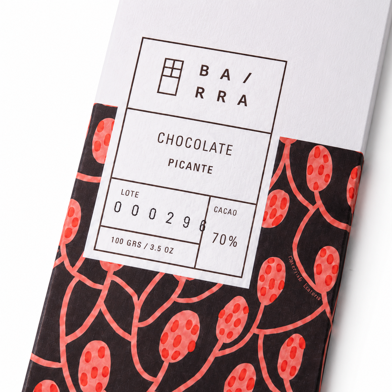 Picante – Barra chocolate vegano 70% Cacao 100grs