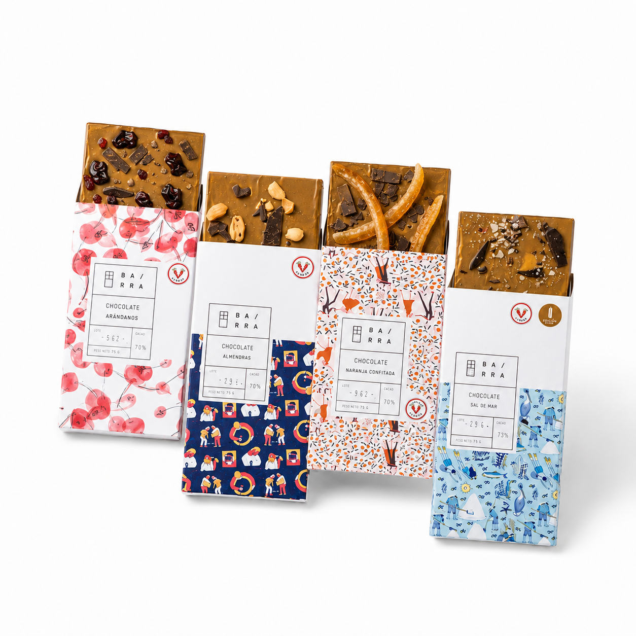 Pack Sabores Salvajes: Almendras, Sal de Mar, Naranja Jenjibre, Arándono Rojo