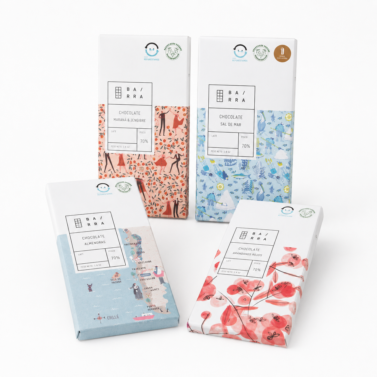 Pack Ilustradores Chilenos – Puro, Almendras, Arándanos Rojos, Sal de Mar