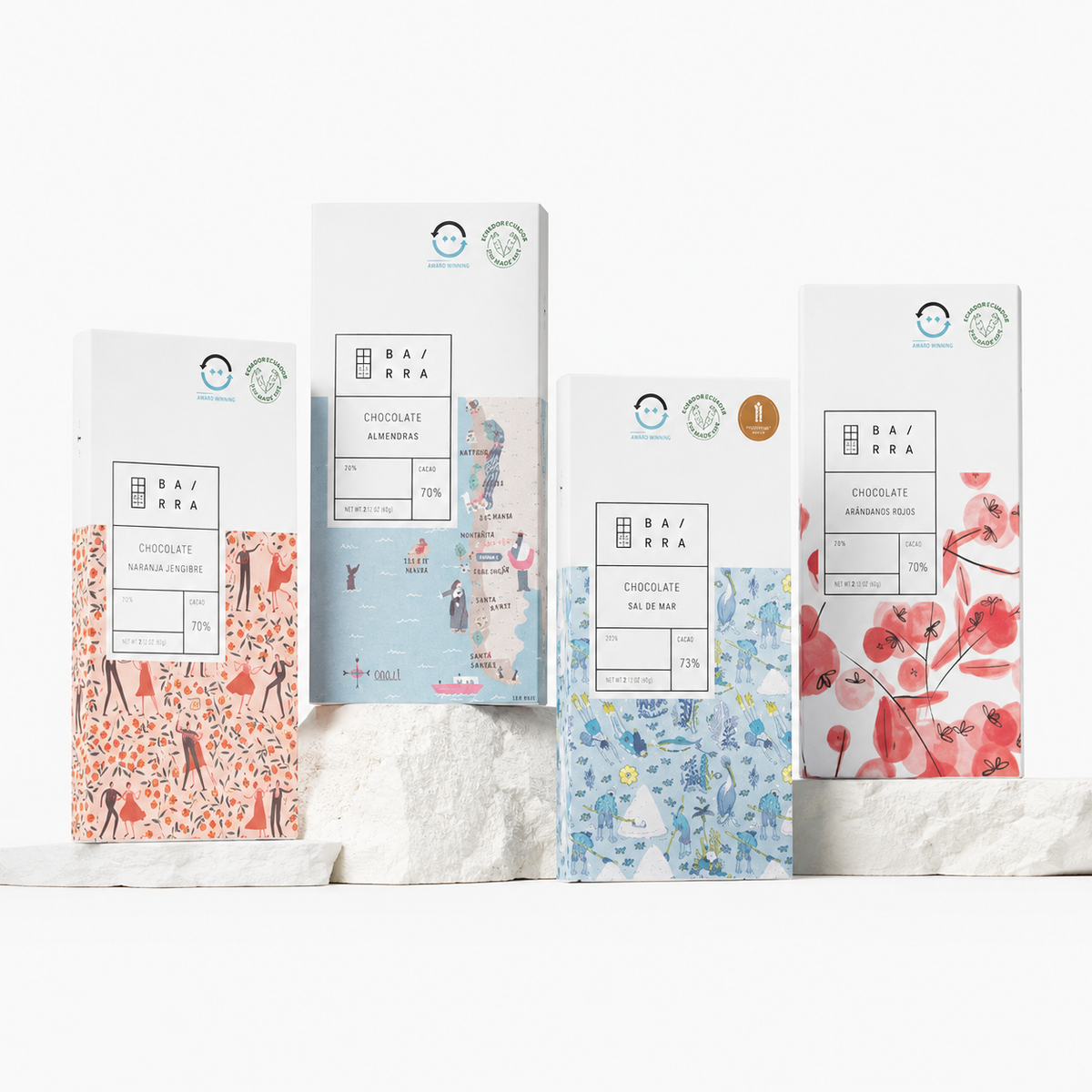Pack Ilustradores Chilenos – Puro, Almendras, Arándanos Rojos, Sal de Mar