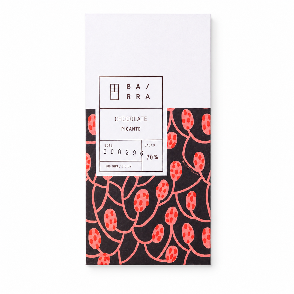 Picante – Barra chocolate vegano 70% Cacao 100grs