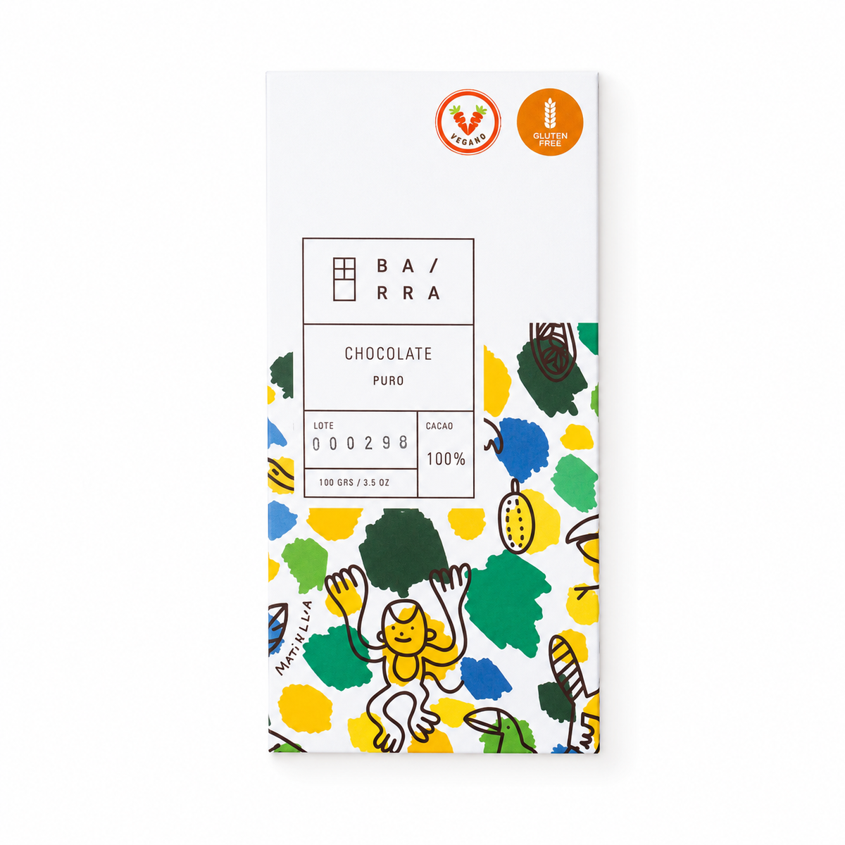 Puro – Barra chocolate 100% Cacao 100grs