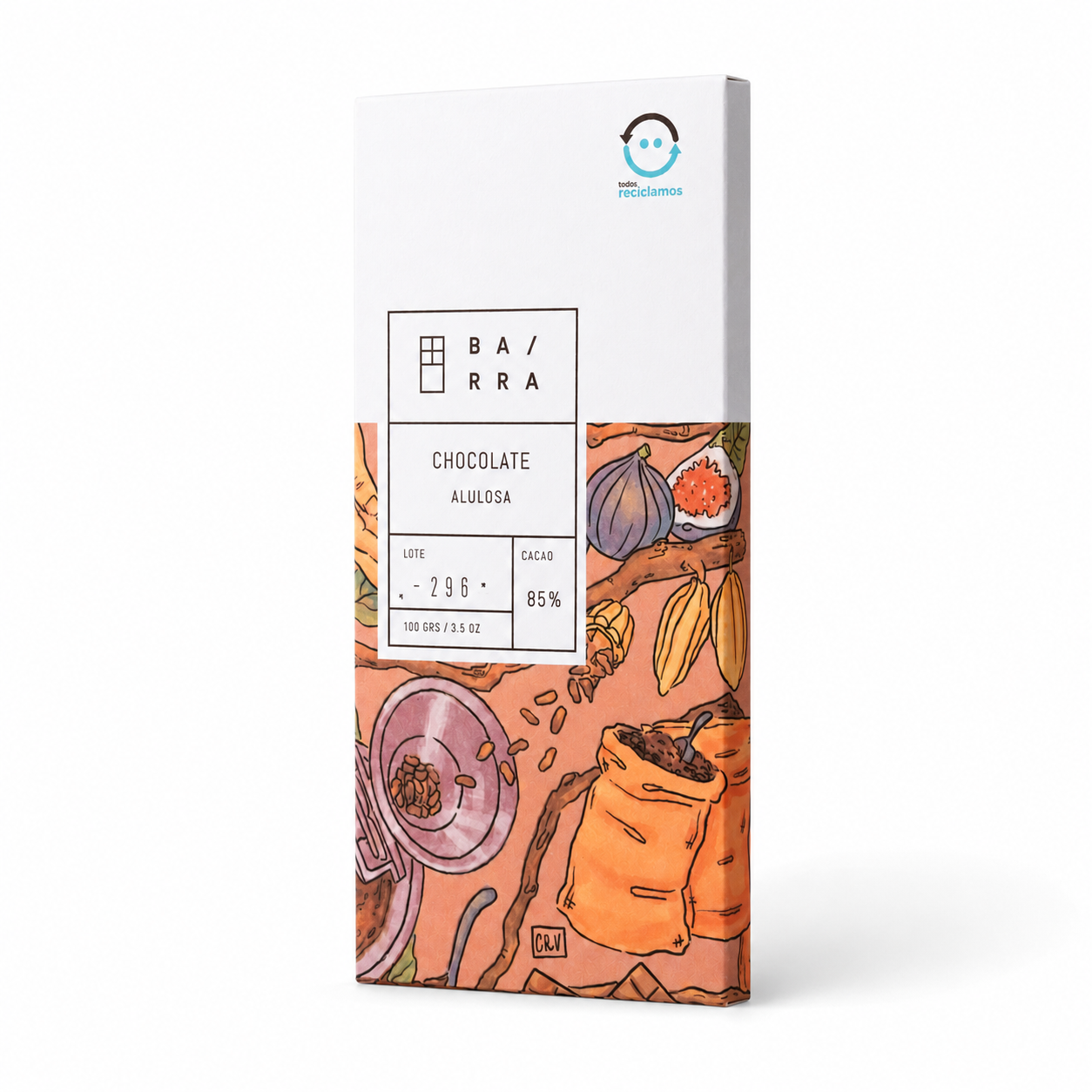 Alulosa – Barra chocolate 85% Cacao 100grs