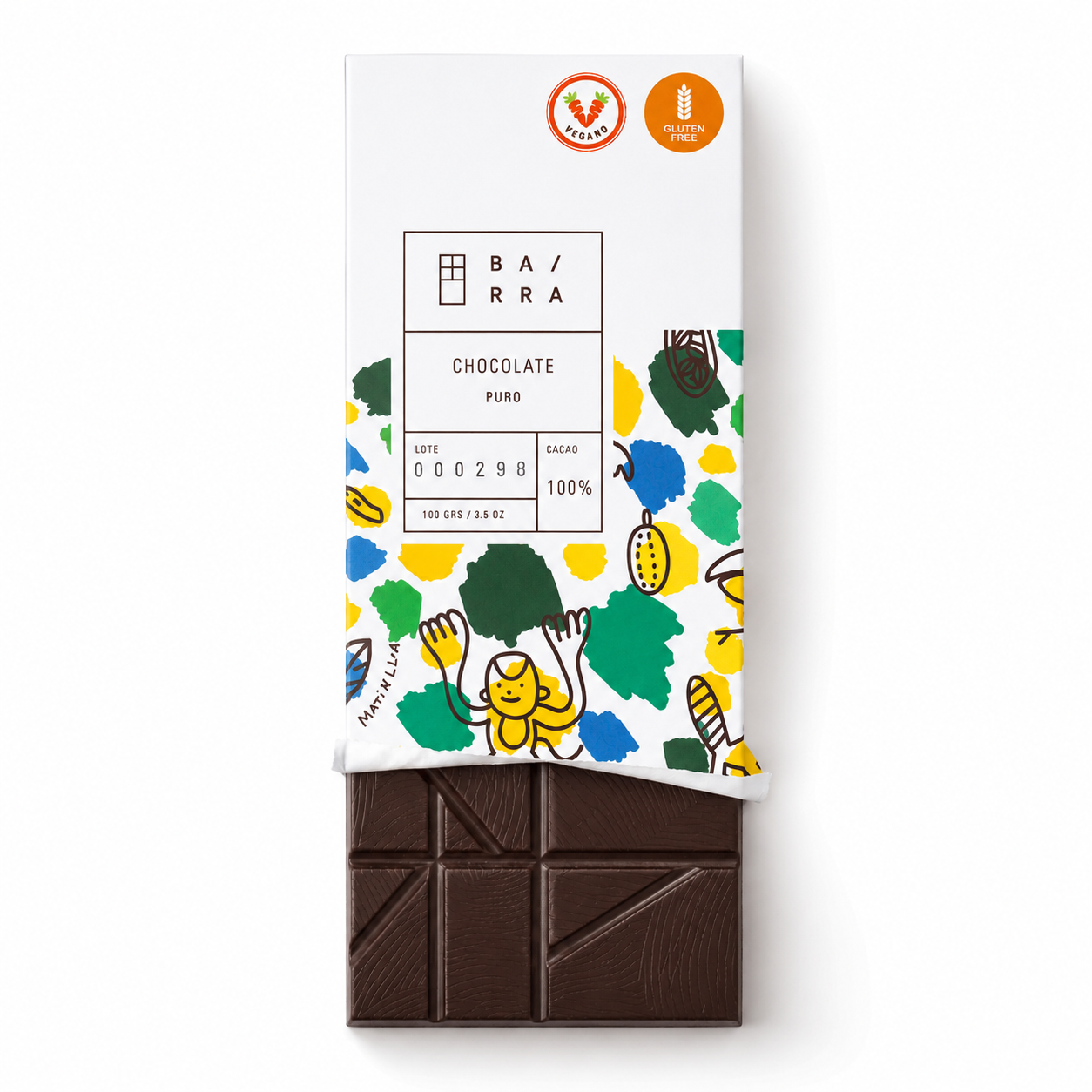 Puro – Barra chocolate 100% Cacao 100grs